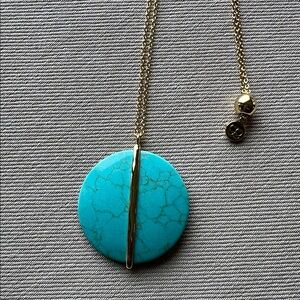 Gorjana Brinn Adjustable Turquoise Pendant Necklace